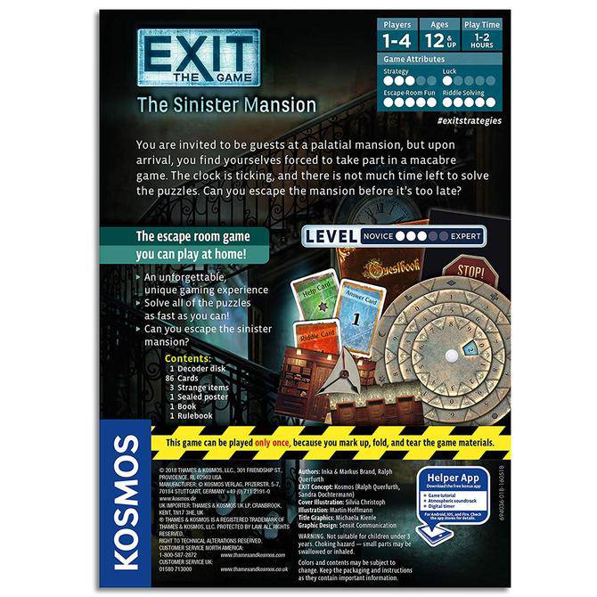 Exit The Game: The Sinister Mansion