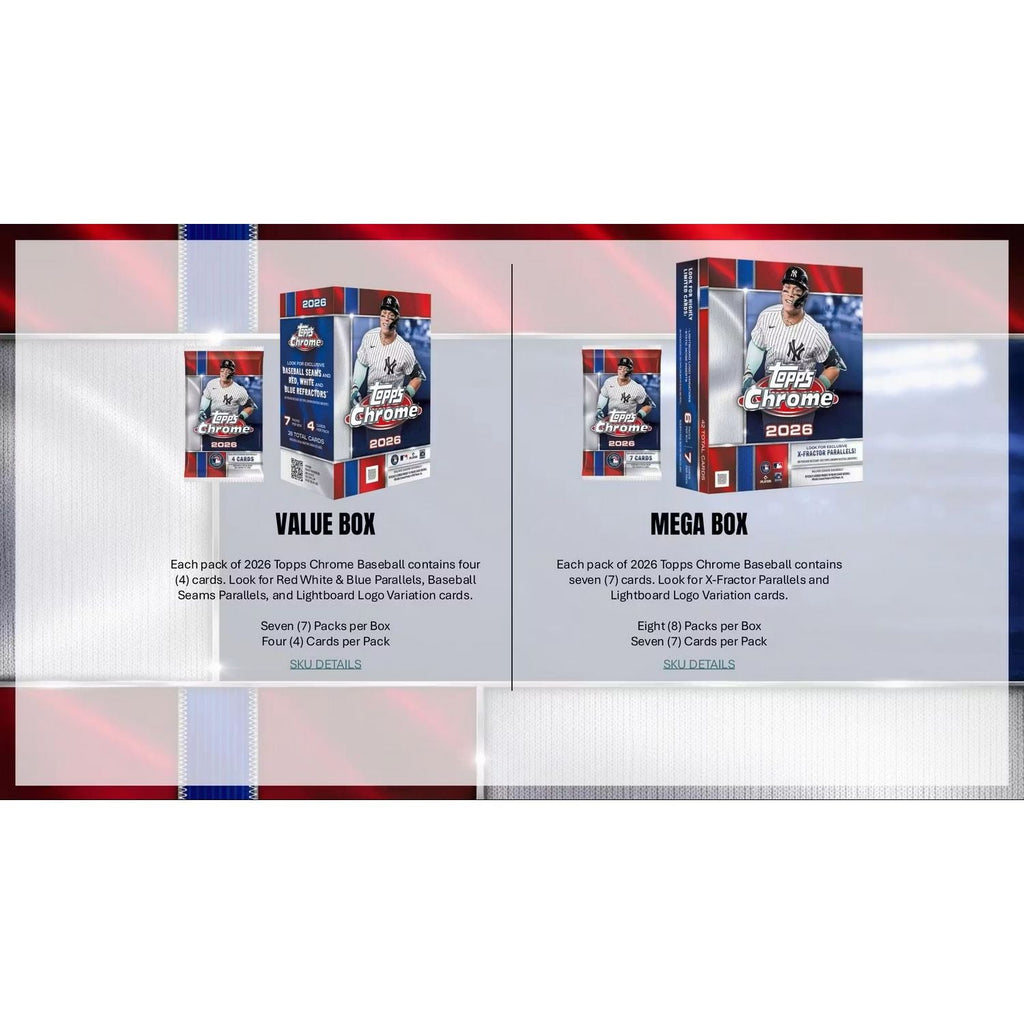 2026 Topps Chrome Baseball Hobby Box