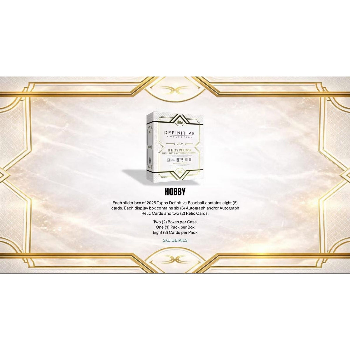2025 Topps Definitive Baseball Hobby 2-Box Case