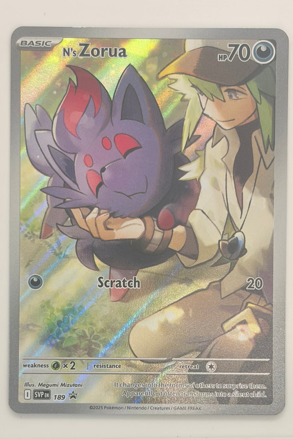 N's Zorua EX SVP189 -  Black Star Promo NM
