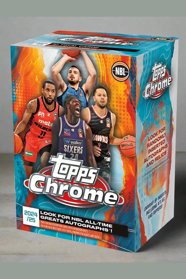TOPPS Chrome NBL 2024/2025 Basketball Trading Cards - Value Blaster Box