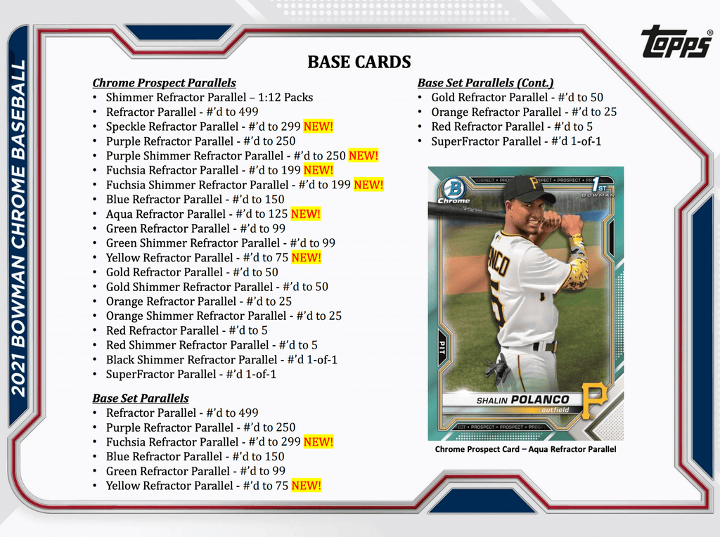 2021 Bowman Chrome Baseball Hobby Box