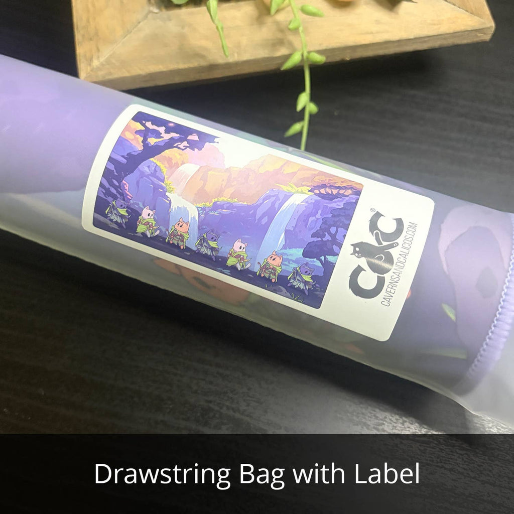 Caverns & Calicos: Elf Waterfall Playmat: Drawstring Bag with Label