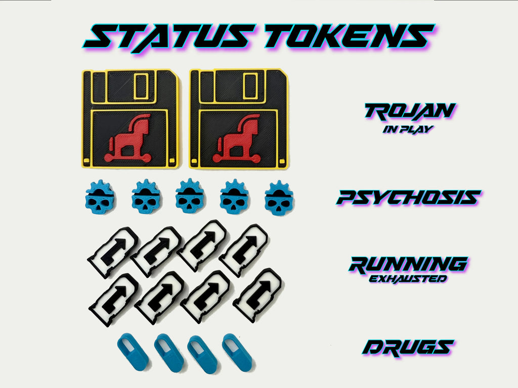 Durin's Forge: Neuroscape TCG - Token Set (R3D Edition Reversed / Black)