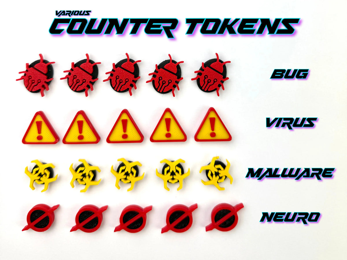 Durin's Forge: Neuroscape TCG - Token Set (Punk Red)