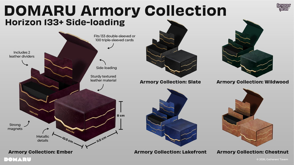 Domaru Deck Box: Armory Collection Horizon 133+ Sideloader - Ember (Pre-Order)