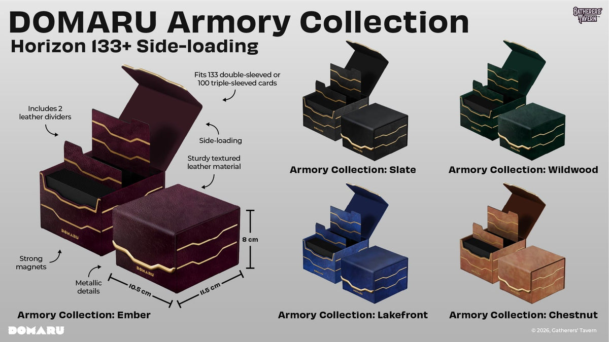 Domaru Deck Box: Armory Collection Horizon 133+ Sideloader - Ember (Pre-Order)