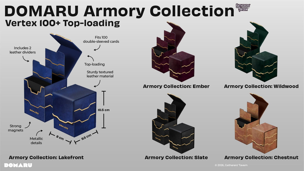 Domaru Deck Box: Armory Collection Vertex 100+ Toploader - Ember (Pre-Order)