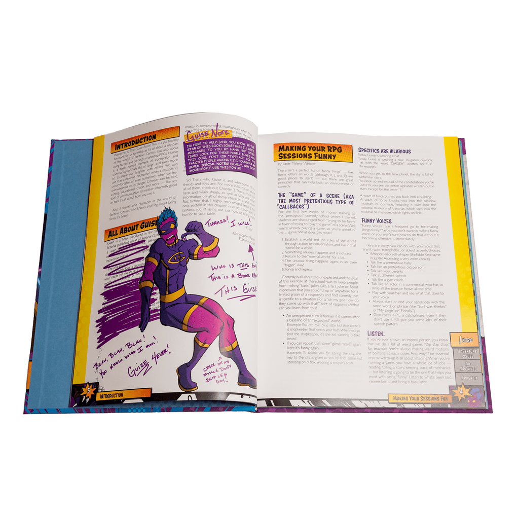Sentinel Comics RPG: Guise Book! (Pre-Order)