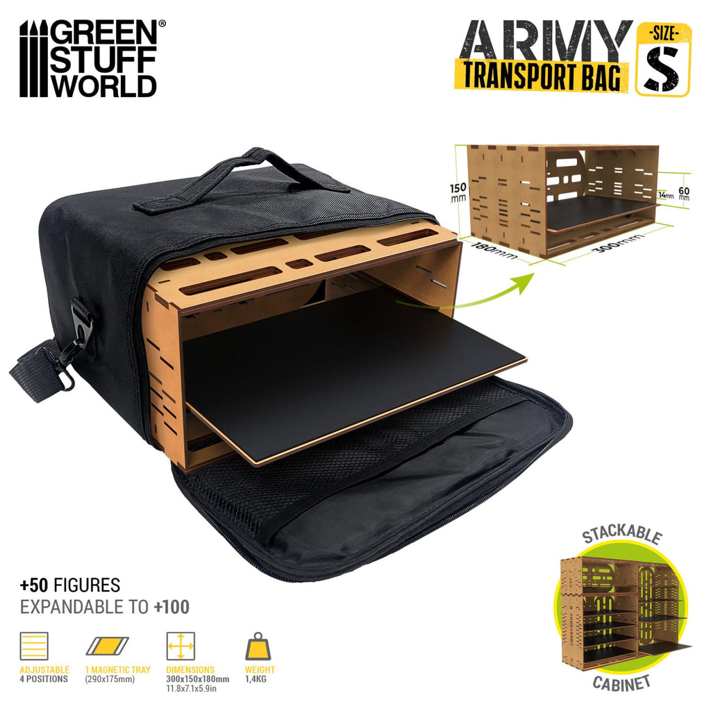 Green Stuff World: Army Transport Bag: Black - Small