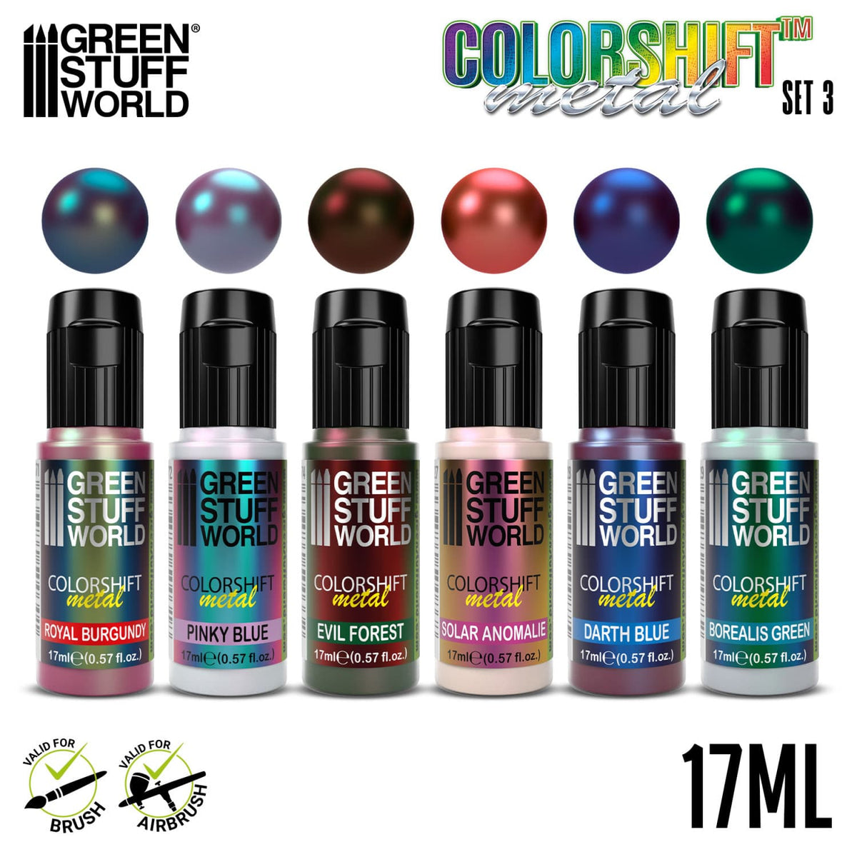 Green Stuff World: Chameleon: Colorshift Metal Acrylic Paint Set 3