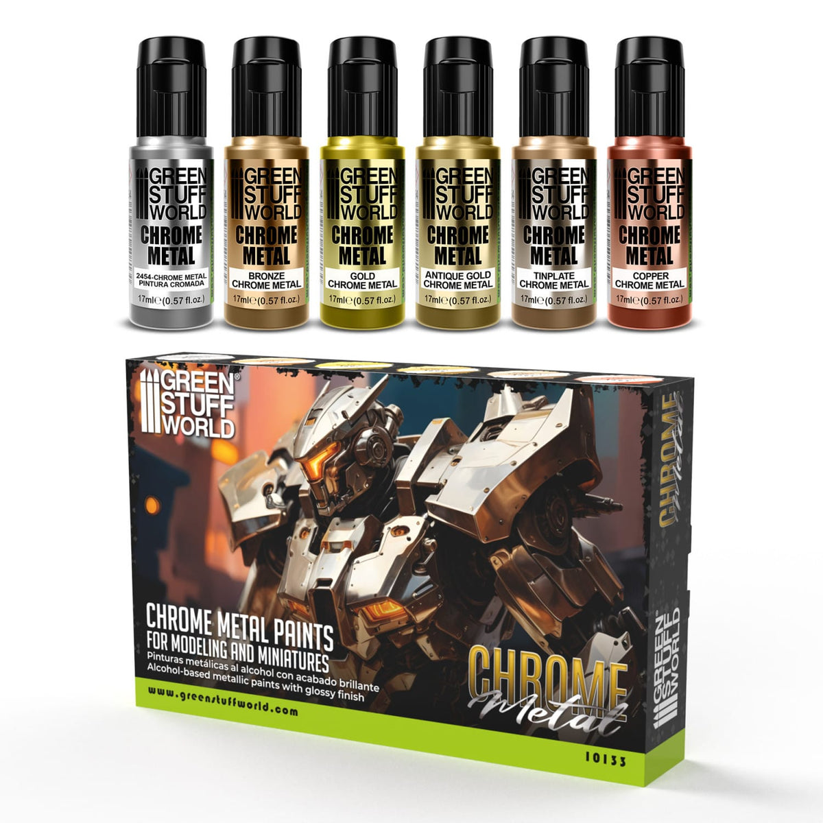 Green Stuff World: Chrome Metal Paint Set