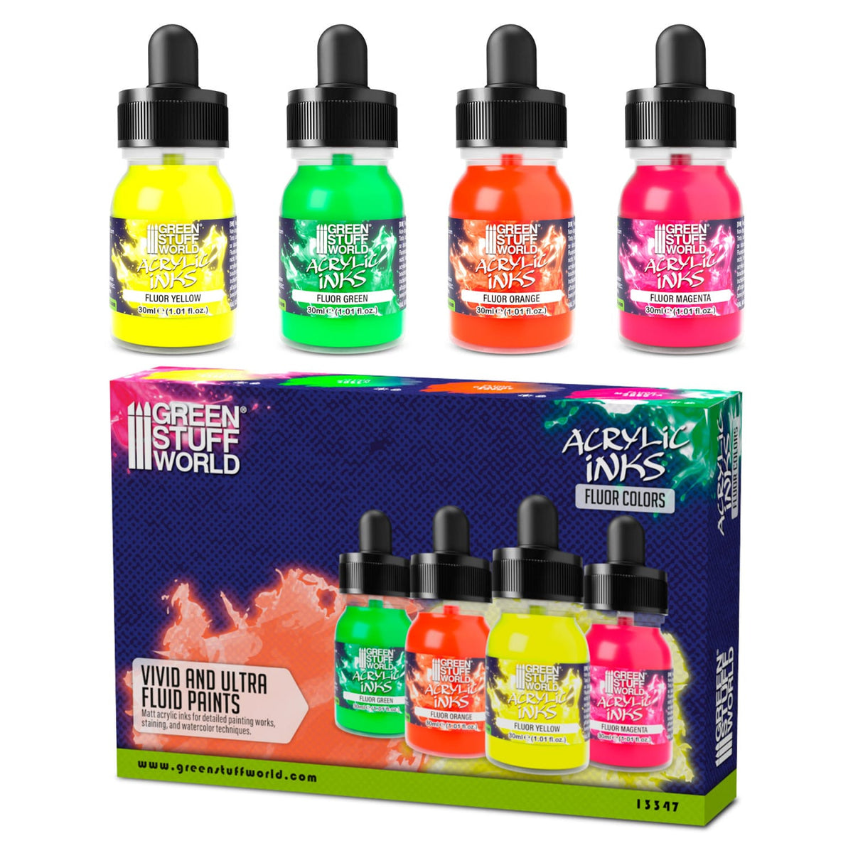 Green Stuff World: Fluor Acrylic Inks Set