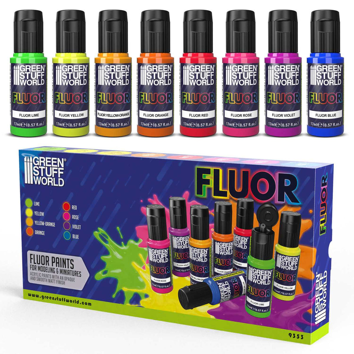 Green Stuff World: Fluor Paint Set