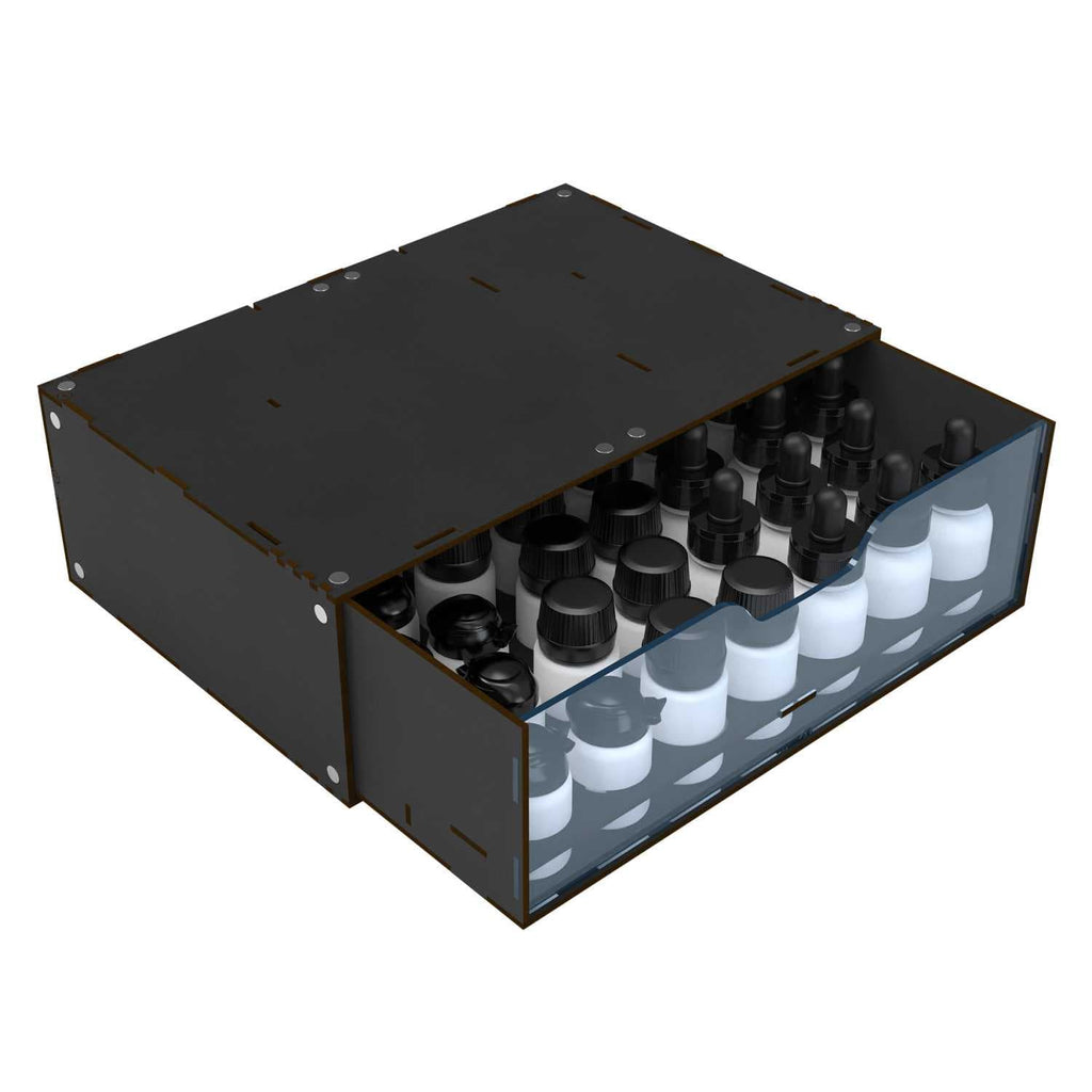 Green Stuff World: Stackable Hobby Paint Rack (30ml) - Black