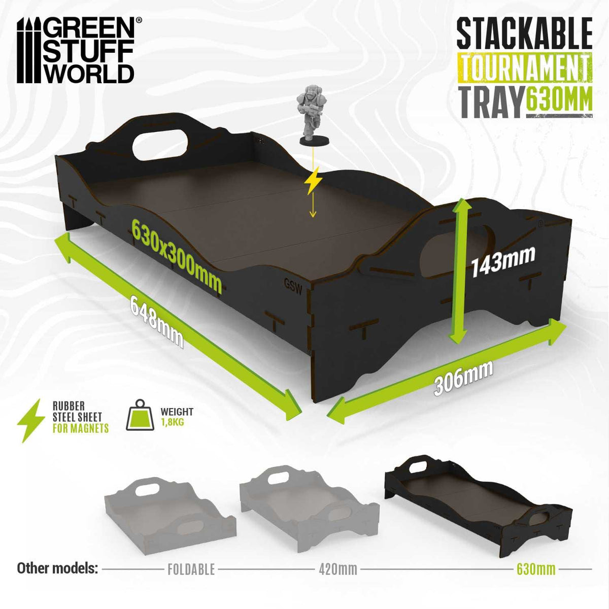 Green Stuff World: Stackable Tournament Tray (630mm)