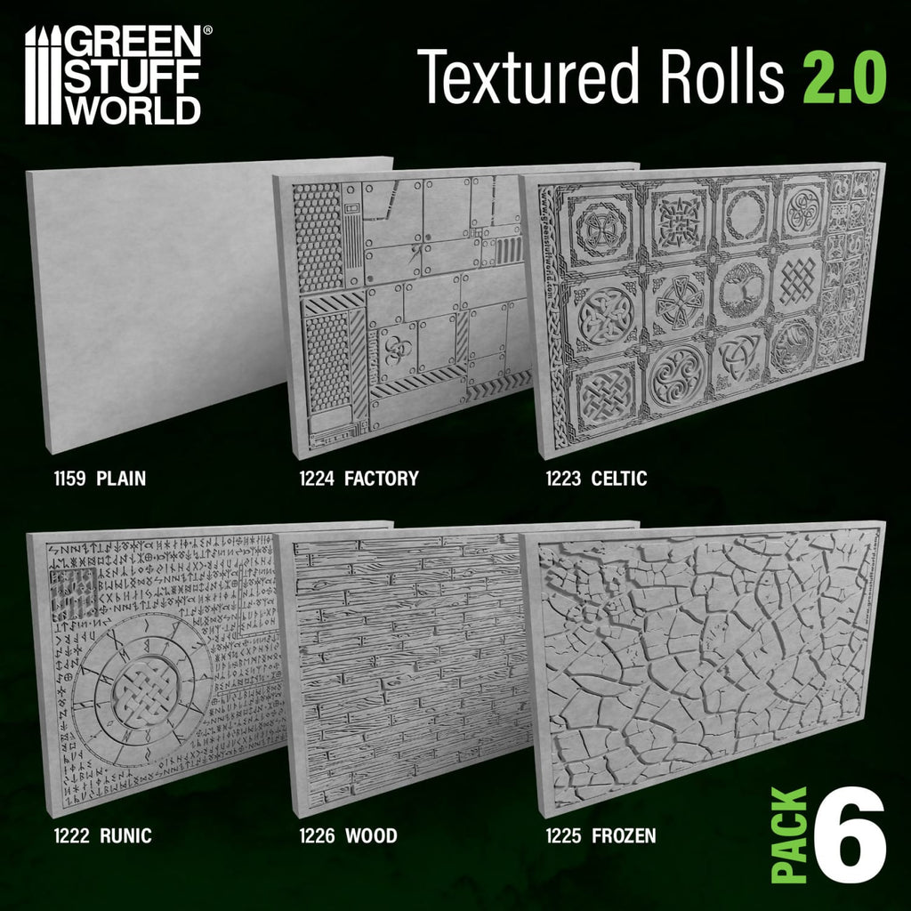 Green Stuff World: Textured Rolling Pins v2.0 6-Pack