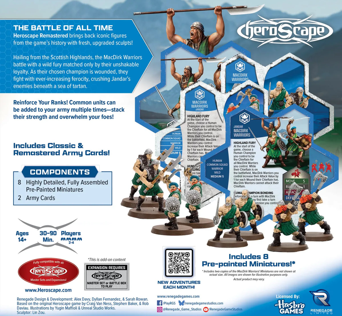 Heroscape: Secrets of the Citadel - Nastra's Nightmare: MacDirk Warriors Remastered Common Army Expansion [[Premium Painted Edition] (Pre-Order)