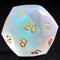 BRB0523020: 30mm Chonk Luster Cut D20 - Frosted Prismatic Crystal