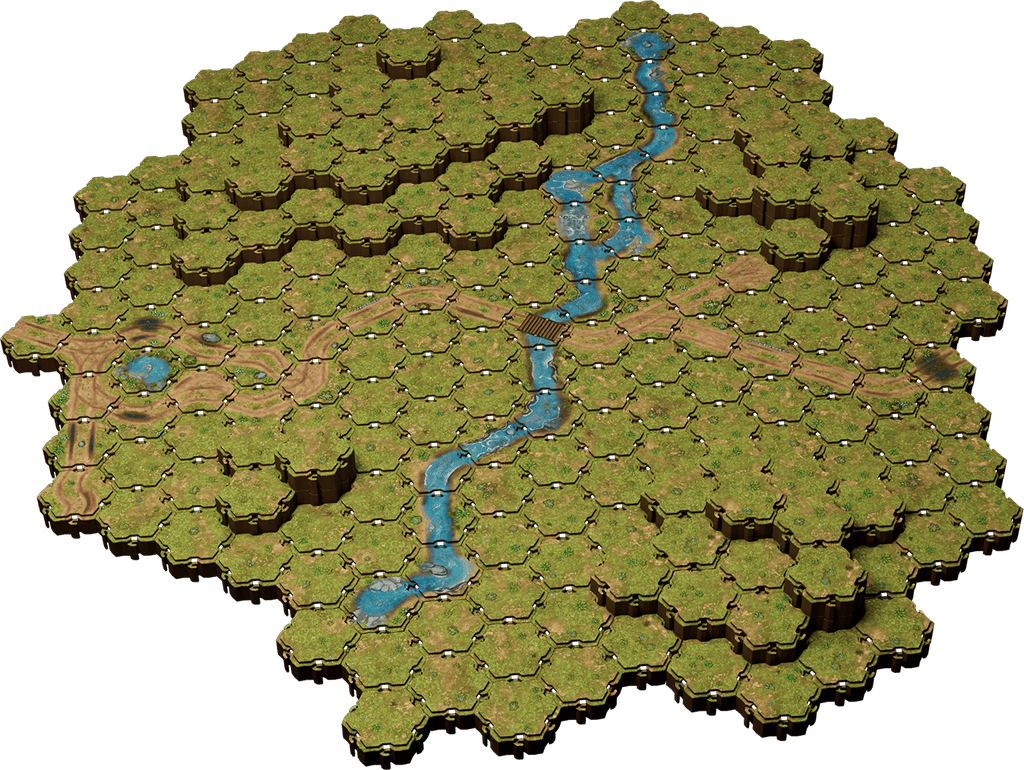 Lorescape: Terrain Tiles - Grassland Battlefield (Pre-Order)