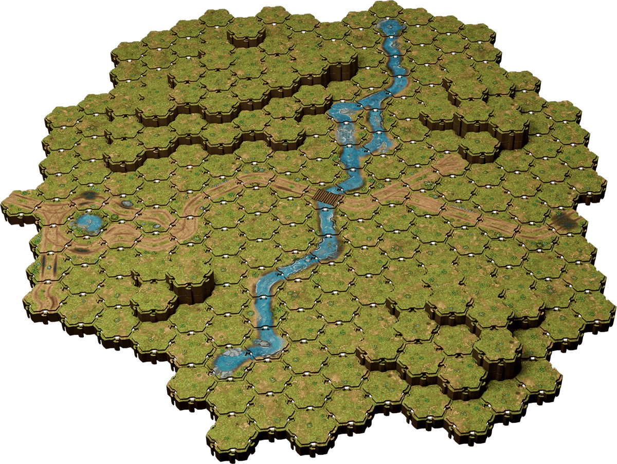 Lorescape: Terrain Tiles - Grassland Battlefield (Pre-Order)