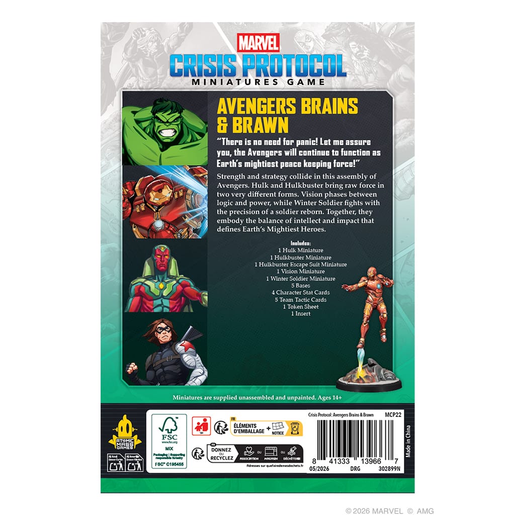 Marvel: Crisis Protocol - Avengers: Brains & Brawn Character Pack (Pre-Order)