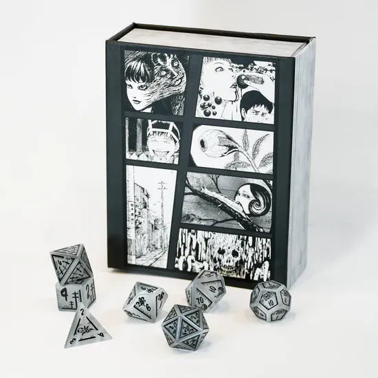 Junji Ito Grey Cat's Eye Stone Dice Set (Pre-Order)