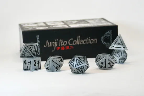 Junji Ito Grey Cat's Eye Stone Dice Set (Pre-Order)