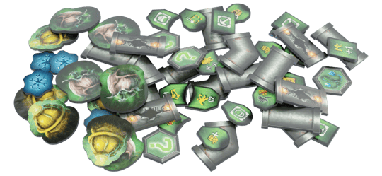 Deep Rock Galactic: Space Rig & Biome Expansion Plastic Tokens (Pre-Order)