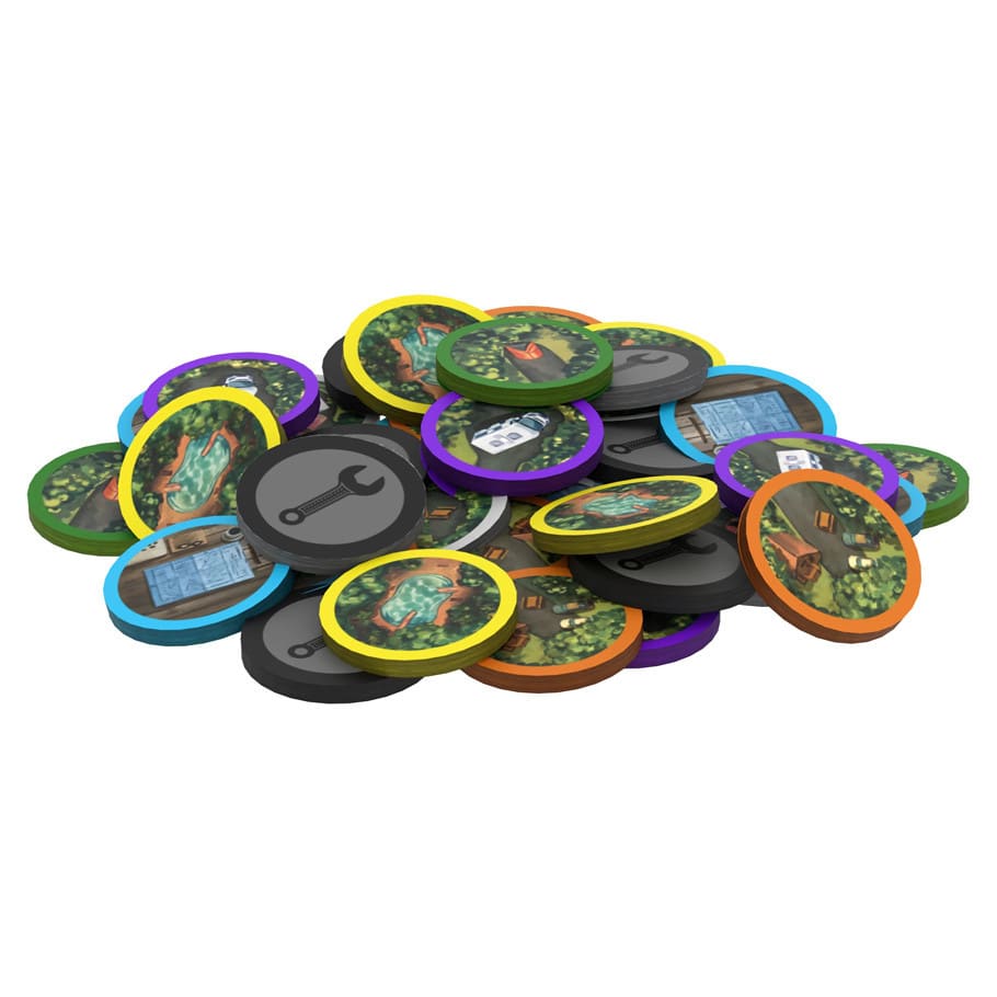 Camping Season: Wooden Tokens Upgrade Pack (Pre-Order)