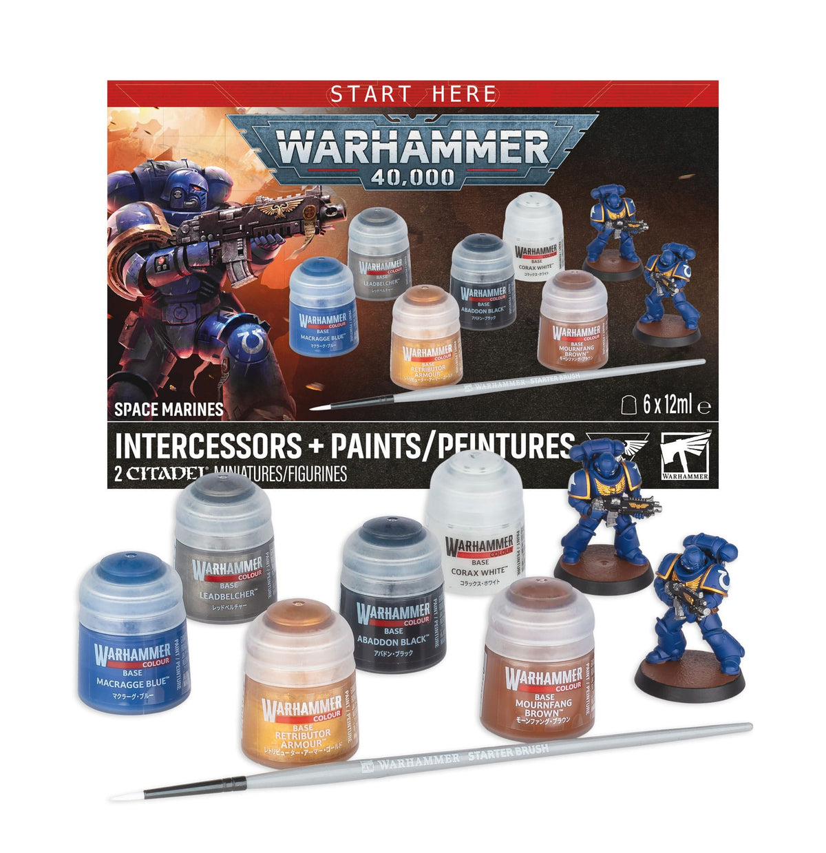 Warhammer 40K: Space Marines - Intercessors + Paints
